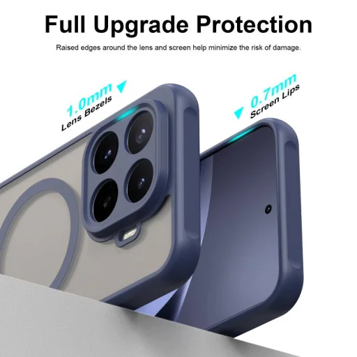 Xiaomi 17T Pro 5G készülékhez Fan Dun szériás TPU + PC hibrid, matt MagSafe telefontok (kék) tok - 3