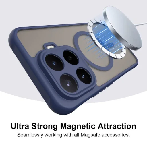 Xiaomi 17T Pro 5G készülékhez Fan Dun szériás TPU + PC hibrid, matt MagSafe telefontok (kék) tok - 5