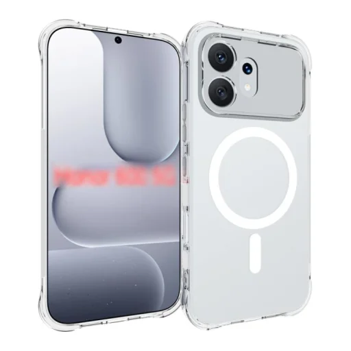 Honor 600 5G Global ütésálló, csúszásmentes, Magsafe mágneses TPU telefontok (átlátszó) tok - 1