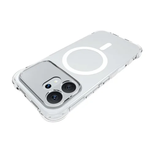 Honor 600 5G Global ütésálló, csúszásmentes, Magsafe mágneses TPU telefontok (átlátszó) tok - 4