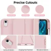 iPad 10.9 2022, iPad 11 2025 készülékhez 3 részes TPU fliptok műbőr táblagéptok stylus tartóval (rózsaszín) tok thumbnail