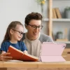3-dielne TPU flipové puzdro z umelej kože na tablet s držiakom na stylus pre iPad 10.9 2022, iPad 11 2025 (ružové) thumbnail