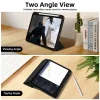 iPad 10.9 2022, iPad 11 2025 készülékhez való 3 részesen hajtható TPU fliptok műbőr tablet tok stylus tartóval (fekete) thumbnail