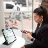 iPad 10.9 2022, iPad 11 2025 készülékhez való 3 részesen hajtható TPU fliptok műbőr tablet tok stylus tartóval (fekete) thumbnail