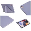 Trojdielne kožené puzdro na tablet s plátenným vzorom z PU + silikónu pre iPad 10.9 2022, iPad 11 2025 (fialové) thumbnail