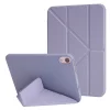 iPad 10.9 2022, iPad 11 2025 készülékhez vászonmintás PU + szilikon háromra hajtható tablet tok (lila) tok thumbnail