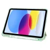 Nárazuvzdorné trojdielne skladacie kožené puzdro na tablet pre iPad 10.9 2022, iPad 11 2025 so vzduchovými vankúšmi v štyroch rohoch a držiakom na stylus (matcha zelená) thumbnail