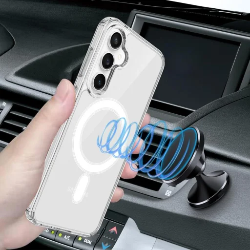 Samsung Galaxy S26 FE 5G készülékhez MagSafe mágneses átlátszó telefontok tok - 4