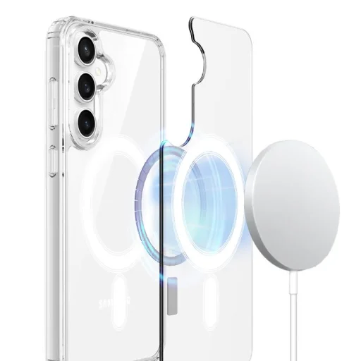 Samsung Galaxy S26 FE 5G készülékhez MagSafe mágneses átlátszó telefontok tok - 2