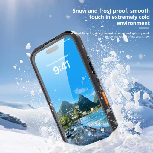 RedPepper IP68 vodotesné puzdro na telefón s trojitou ochranou a MagSafe pre iPhone 17 Pro (čierna/tmavosivá) - 10