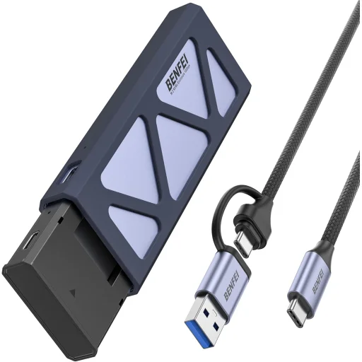 BENFEI M.2 NVMe SSD externý box USB-C / USB-A sivý - 1