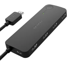 BENFEI 4-portový HDMI prepínač 4K 60Hz 2K 144Hz HDCP 2.3 čierny