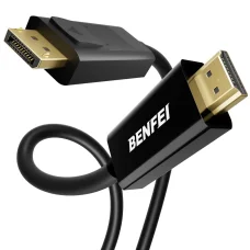BENFEI 4K DisplayPort – HDMI jednosmerný kábel 1,8 m čierny
