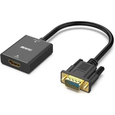 BENFEI jednosmerný adaptér HDMI na VGA s 3,5 mm audio jack konektorom, čierny.