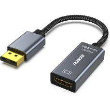 BENFEI aktívny adaptér DisplayPort na HDMI 4K 60Hz sivý