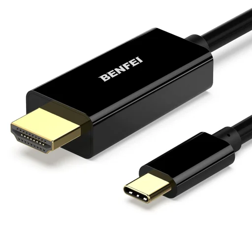 BENFEI USB-C – HDMI kábel 1,0 m čierny - 1