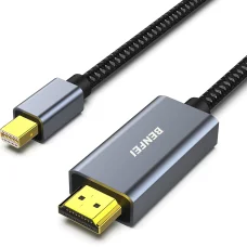 BENFEI mini DisplayPort – HDMI kábel 4K 30Hz 0,9 m sivý