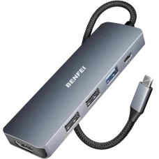 BENFEI 5 az 1-ben USB-C hub adapter 4K HDMI, USB-C 100W PD, 3x USB-A szürke