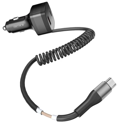 JELLICO HX13 nabíjačka do auta PD 30W 1xUSB-C + 1xUSB QC3.0 čierna - 5