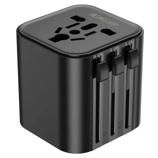 JELLICO univerzálny cestovný adaptér S7 Max 2500W čierny - 2