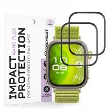 Ochranné sklo Techsuit Nano Flex pre Huawei Watch Fit 4 Pro, čierne (2 kusy)