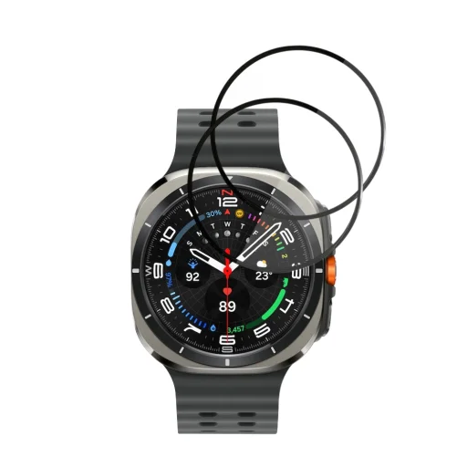 Samsung Galaxy Watch Ultra 47mm čierne Techsuit - Nano Flex ochranné sklo (2 kusy) - 2
