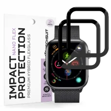 Apple Watch 4/5/6/SE/SE 2/SE 3 44mm čierne Techsuit Nano Flex (2 ks) ochranné sklo