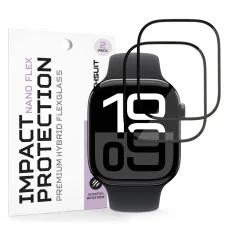 Apple Watch 10 46mm / 11 46mm Čierne ochranné sklo Techsuit - Nano Flex (balenie 2 ks)