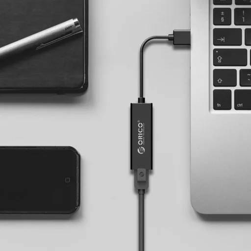 Orico UTJ-U3 1 Gigabites USB-A 3.0 Külső Hálózati Kártya - Fekete - 6