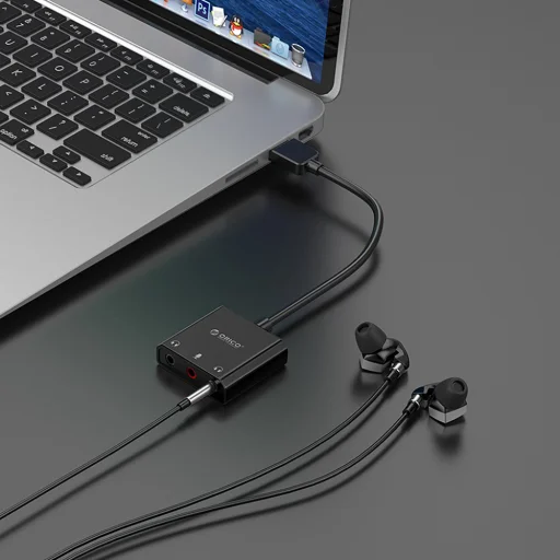 Orico SKT3 USB-A externá zvuková karta - čierna - 7