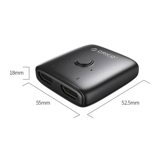 Orico AS2-A1 HDMI adapter kétirányú elosztó - Fekete - 4