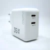 MX Burst GaN PD 35W sieťový nabíjací USB-C adaptér, 2x USB-C + USB-C/Lightning PD kábel 20W, biely thumbnail