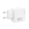 MX Burst GaN PD 35W sieťový nabíjací USB-C adaptér, 2x USB-C + USB-C/Lightning PD kábel 20W, biely thumbnail