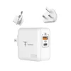T-PHOX Mega T-PP09 GaN PD 65 W USB/USB-C sieťový nabíjací adaptér biely thumbnail
