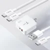 T-PHOX Mega T-PP09 GaN PD 65 W USB/USB-C sieťový nabíjací adaptér biely thumbnail