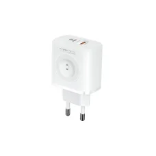 Biely T-PHOX T-PP20 GaN iWatch 3 v 1 sieťový USB-C nabíjací adaptér