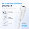 Alphajack USB-C USB-C 1MW- 60W dátový a nabíjací kábel biely 1m thumbnail