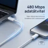 Alphajack USB-C USB-C 1MW- 60W dátový a nabíjací kábel biely 1m thumbnail