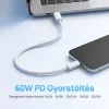 Alphajack USB-C USB-C 1MW- 60W dátový a nabíjací kábel biely 1m thumbnail