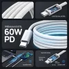 Alphajack USB-C USB-C 1MW- 60W dátový a nabíjací kábel biely 1m thumbnail