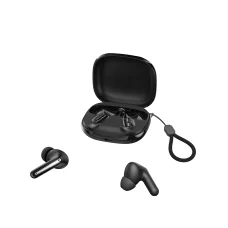 XO G53 TWS fekete Bluetooth fülhallgató ANC + ENC állvánnyal