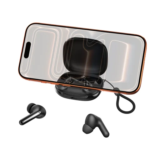 XO G53 TWS čierne Bluetooth slúchadlá ANC + ENC so stojanom - 3