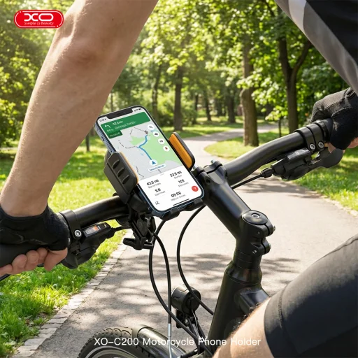 XO C200 čierny držiak na telefón na bicykel / motocykel - 7