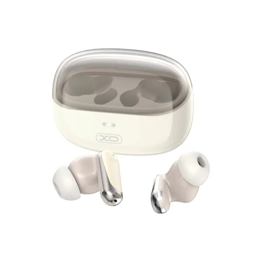 XO G42 TWS Bluetooth slúchadlá béžové ANC + ENC - 3