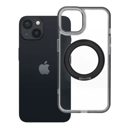 iPhone 13 Frame Circle Stand čierny kryt kompatibilný s MagSafe - 1