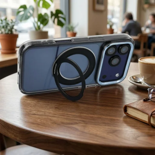 iPhone 11 Frame Circle Stand čierne puzdro kompatibilné s MagSafe - 3
