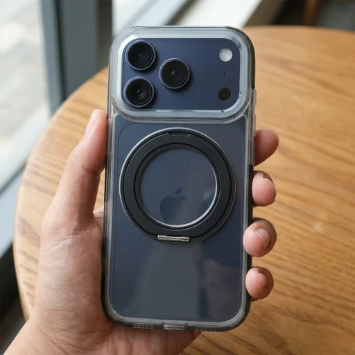 iPhone 11 Frame Circle Stand čierne puzdro kompatibilné s MagSafe - 4