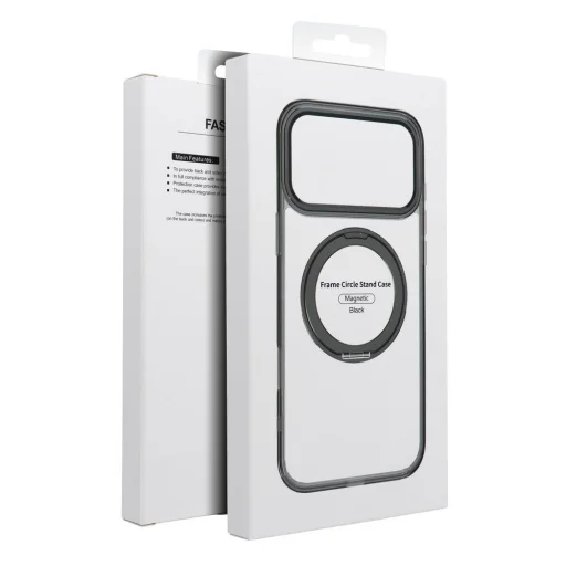 Samsung Galaxy A56 5G Frame Circle Stand MagSafe-kompatibilný čierny kryt - 8