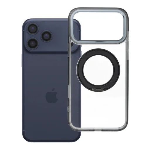 iPhone 18 Pro Max / 17 Pro Max čierne puzdro Frame Circle Stand kompatibilné s MagSafe - 1
