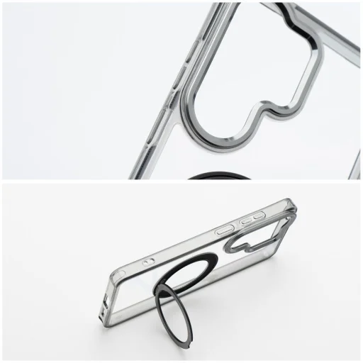 Samsung Galaxy S26 Ultra Frame Circle Stand MagSafe kompatibilis fekete tok - 7